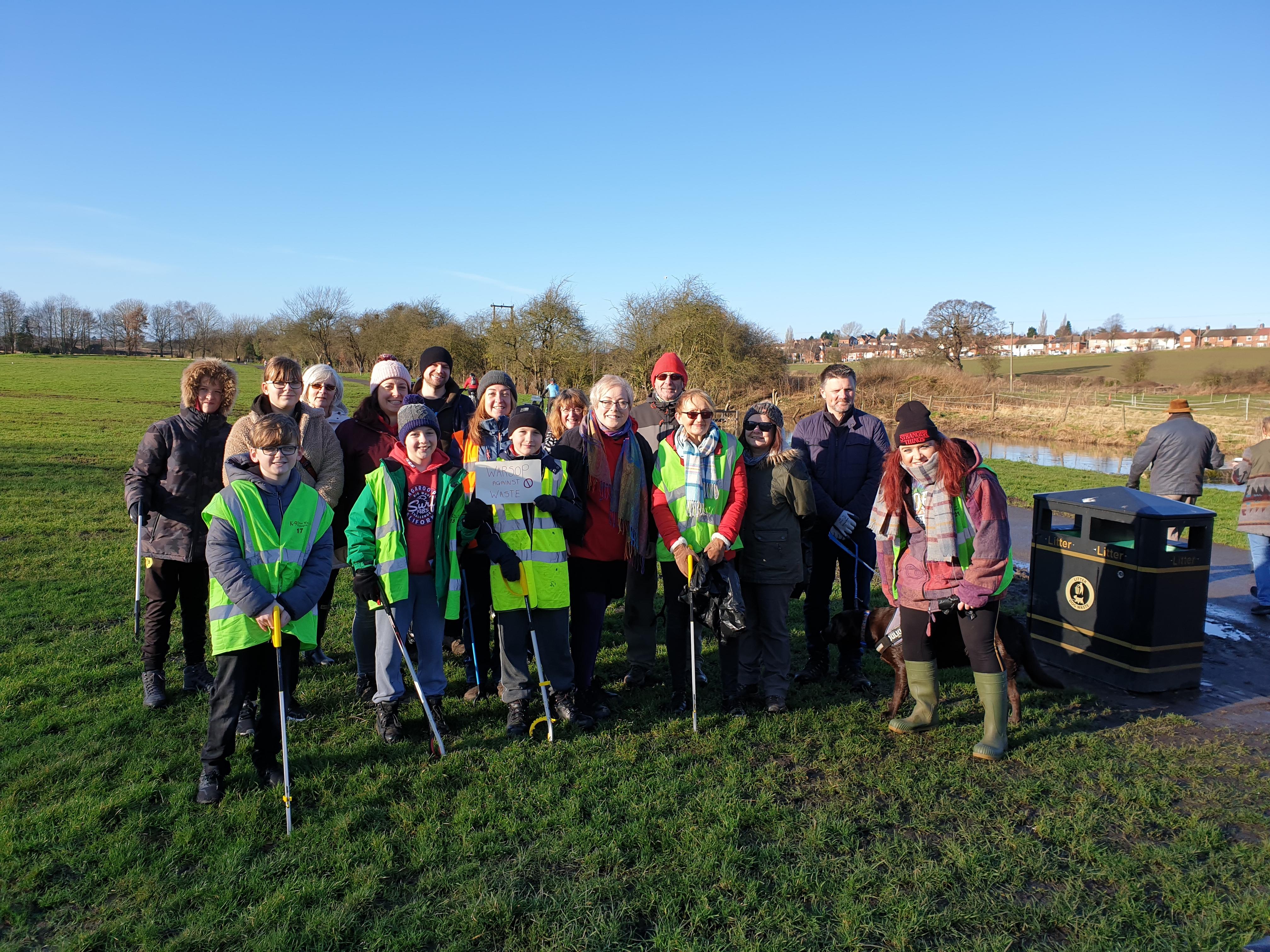 Fantastic turnout for the first litter pick of the year.