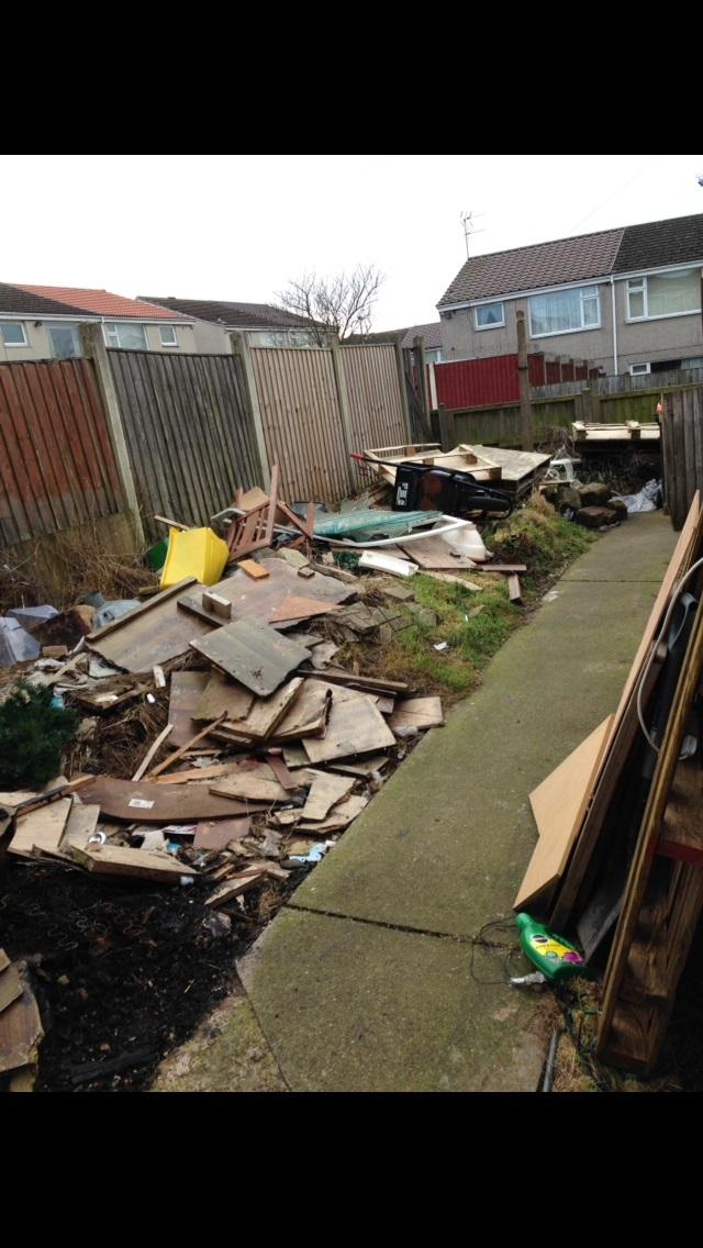 The garden at Harris Road, Kirkby.