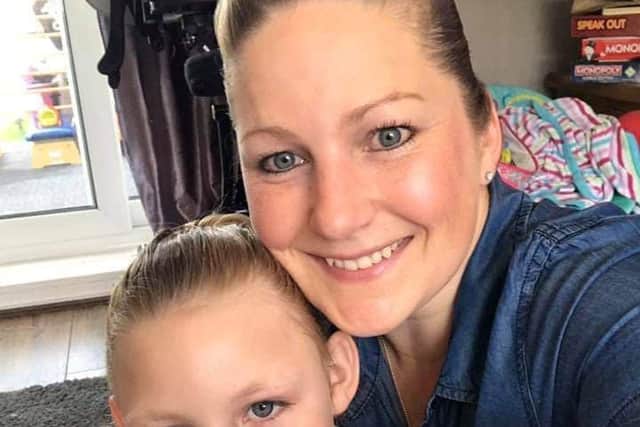 Evalyn Carr with mum Michelle.