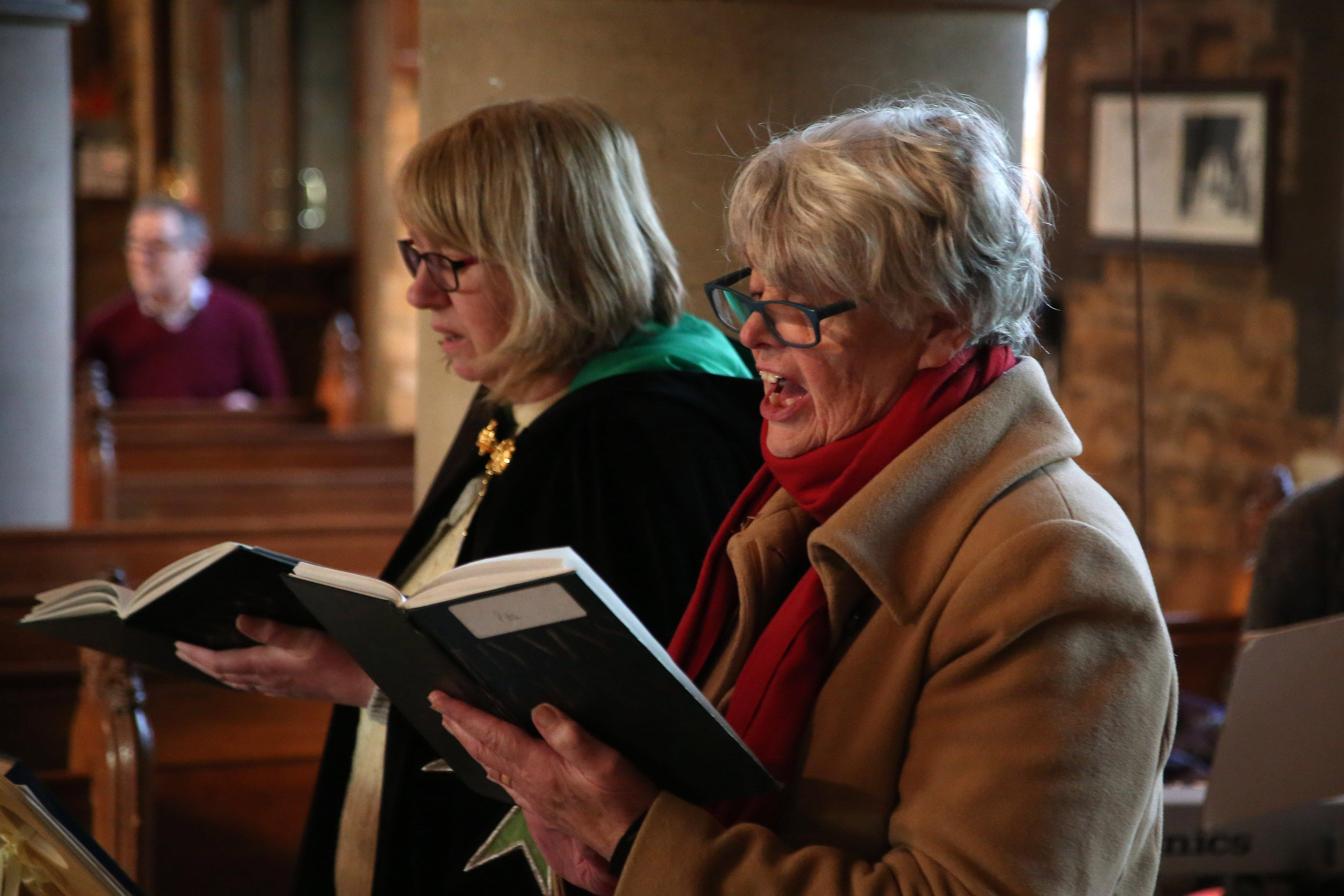 St Wilfreds choir led the singing for thr service.