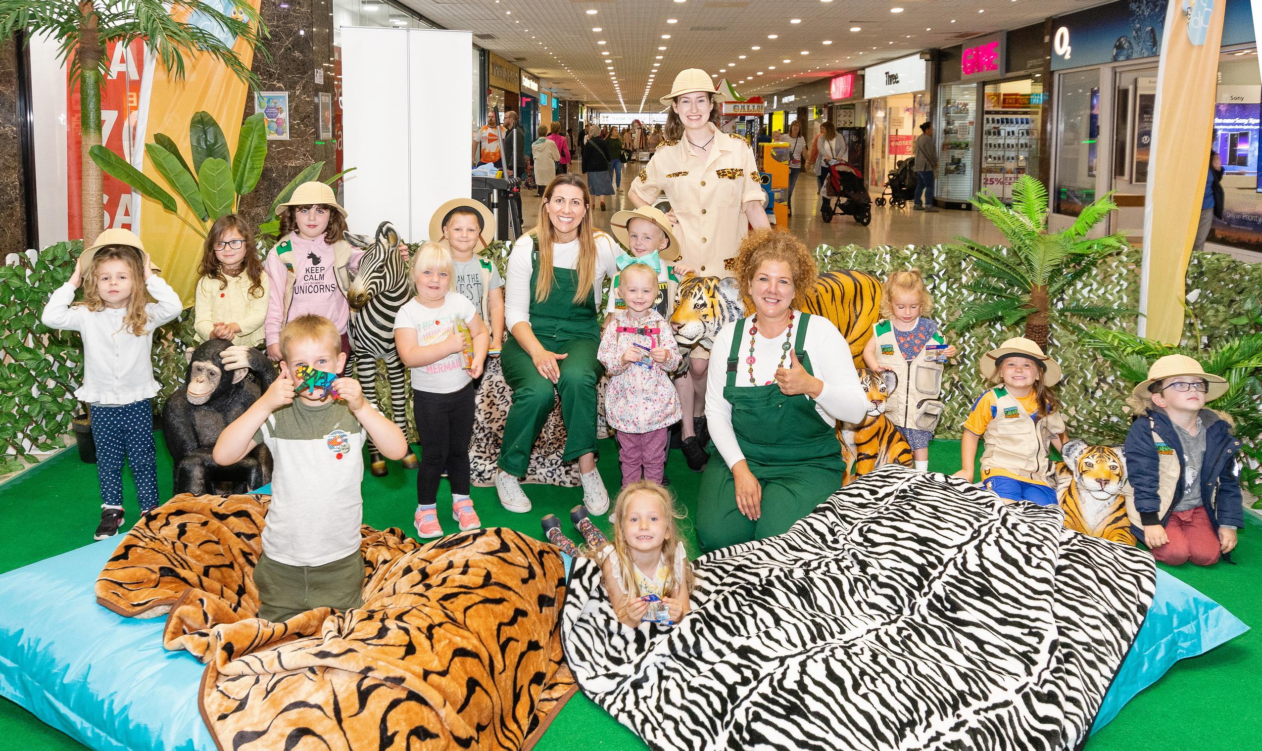 Young shoppers have fun at last year’s summer safari B Club.