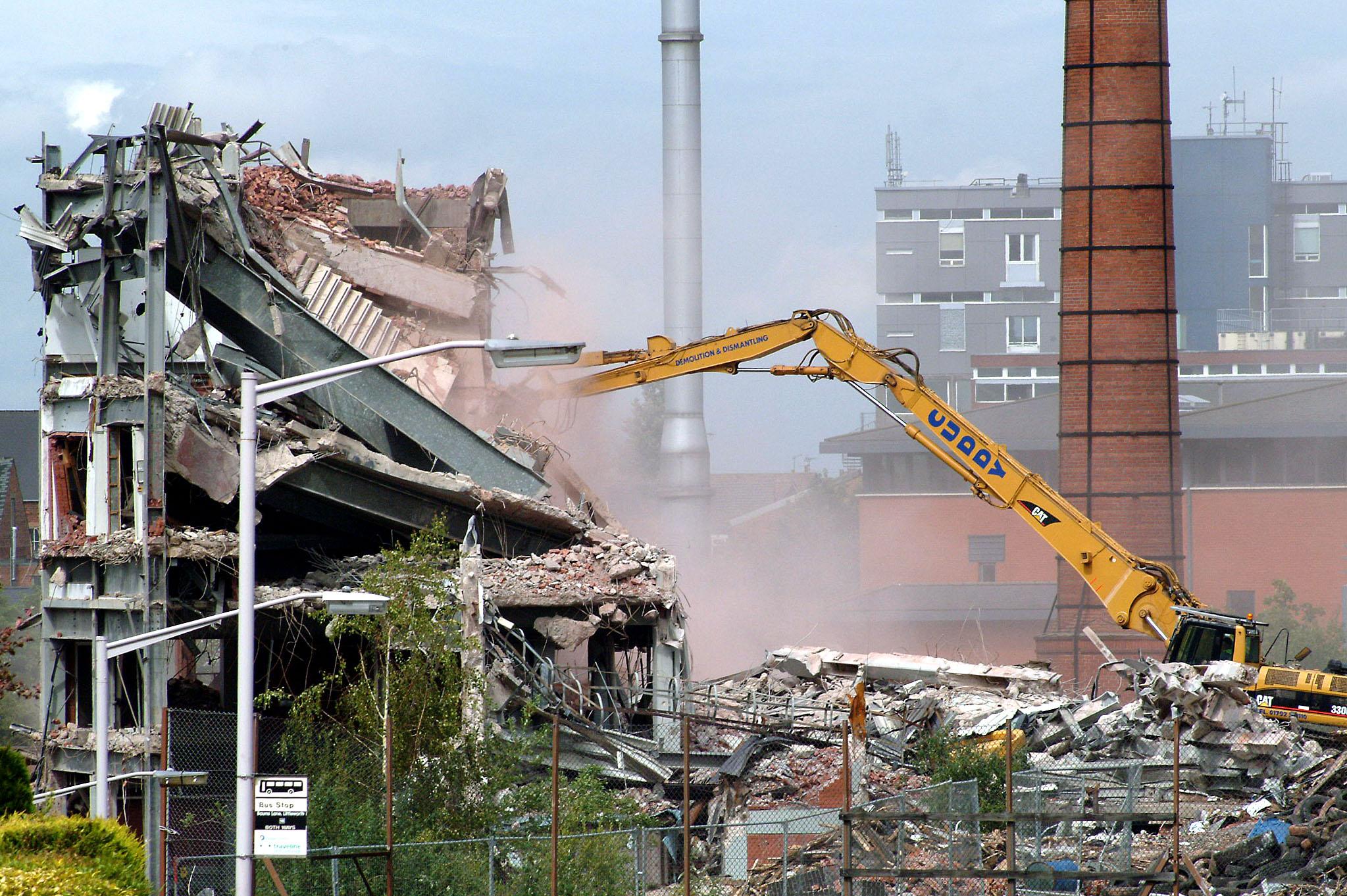 The demolition work in 2008
