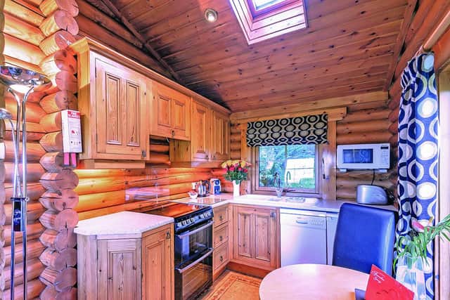 The interior of a lodge at Faweather Grange