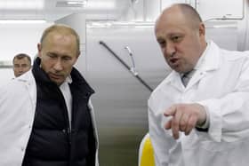 Yevgeny Prigozhin (right) with Vladimir Putin 