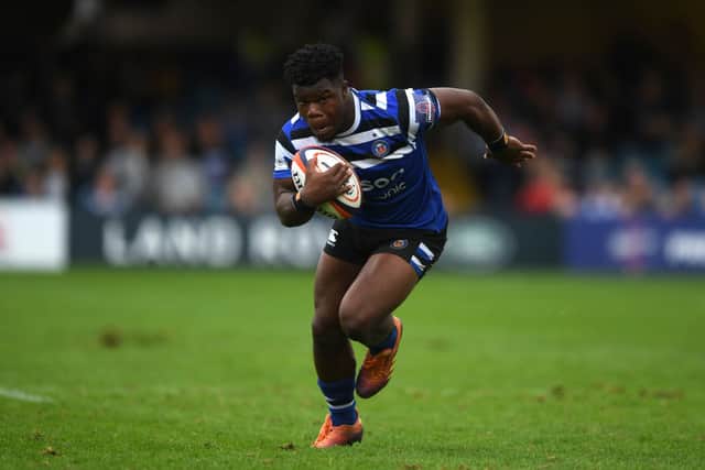 Levi Simeon Davis joined Rugby Union’s Bath team in 2017 before leaving the club permanently to join West-London club Ealing Trailfinders in 2020. (Photo by Harry Trump/Getty Images)