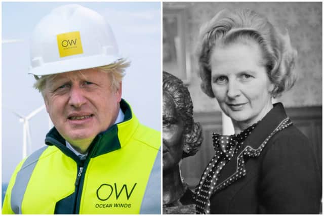 Johnson has been branded as 'deeply insensitive' for his comments praising Thatcher (Photo: Jane Barlow/Hilaria McCarthy/Daily Express/Hulton Archive/Getty Images)
