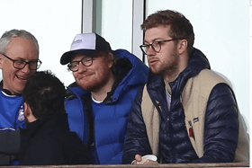 Ed Sheeran at a football game