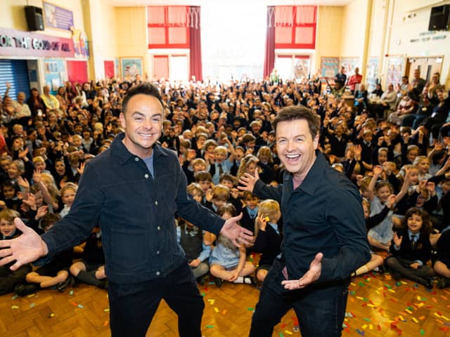 Ant and Dec crash primary school assembly.