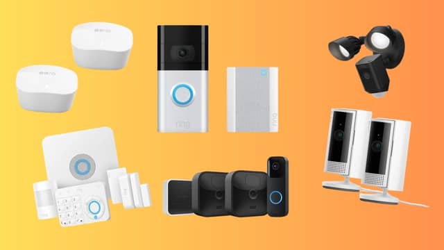 Home security bargains have landed early. Picture: Amazon/composite