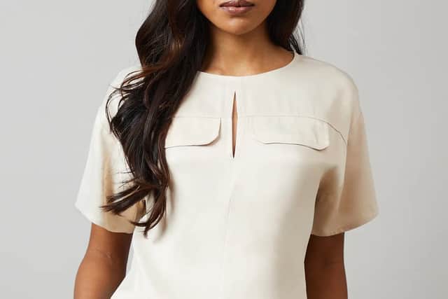 Principles Camel Pocket Detail Viscose Satin Top £26.25