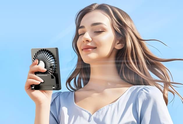 For just £6.99 you can get an ultra-compact folding fan with a 4,000rpm cooling speed