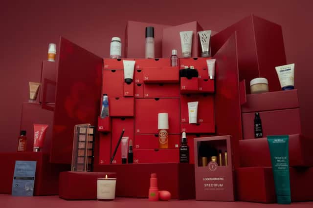 Lookfantastic beauty advent calendar 25 days of beauty treats from luxury brands including Mac, Aveda, REN and more.