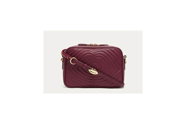 Lulu Guinness Lip Ripple Quilted Leather Bella Crossbody Bag £245