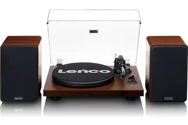 The Lenco LS-600 offers the step up from all-in-one players, with separate speakers and Bluetooth streaming.