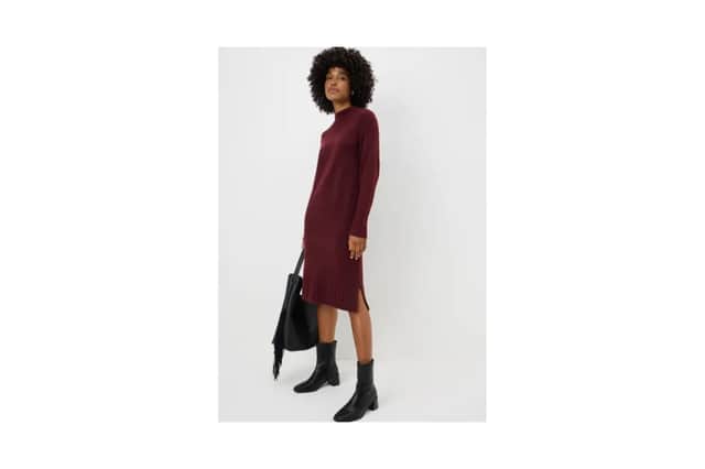 Burgundy Knitted Dress