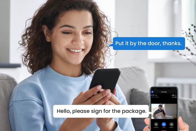 Two-way audio is a useful feature if you're away from home