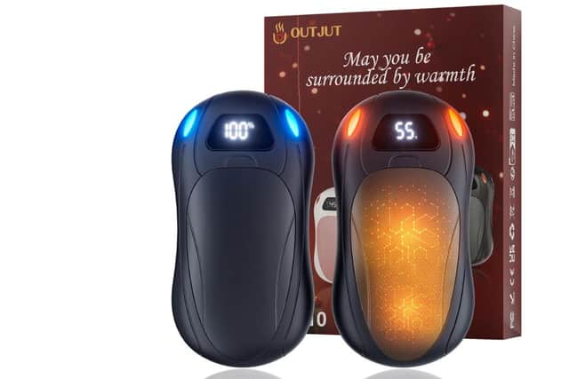 Each hand-warmer has a huge battery, and if you clamp them together magnetically, you have one large, toasty-warm unit