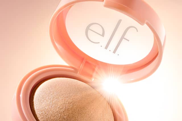 Actress Elle Fanning is said to use e.l.f. Cosmetics Halo Glow Silky Powder Highlighter.