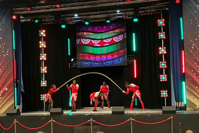 The Sarakasi All Stars in the big top in Butlin's