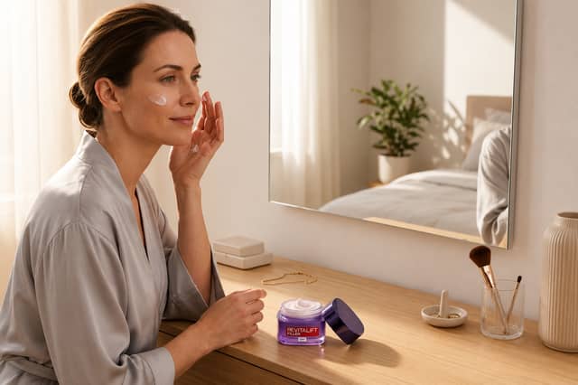 L'Oréal Revitalift Filler Day Cream combines three forms of hyaluronic acid to help hydrate and visibly plump the skin.