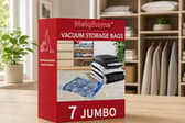 The seven jumbo MEIQIHOME vacuum storage bags are reduced from £17.99 to £11.38