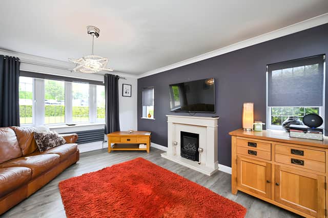 The main living space forms part of an extended layout designed to accommodate family time, entertaining and relaxing at home.