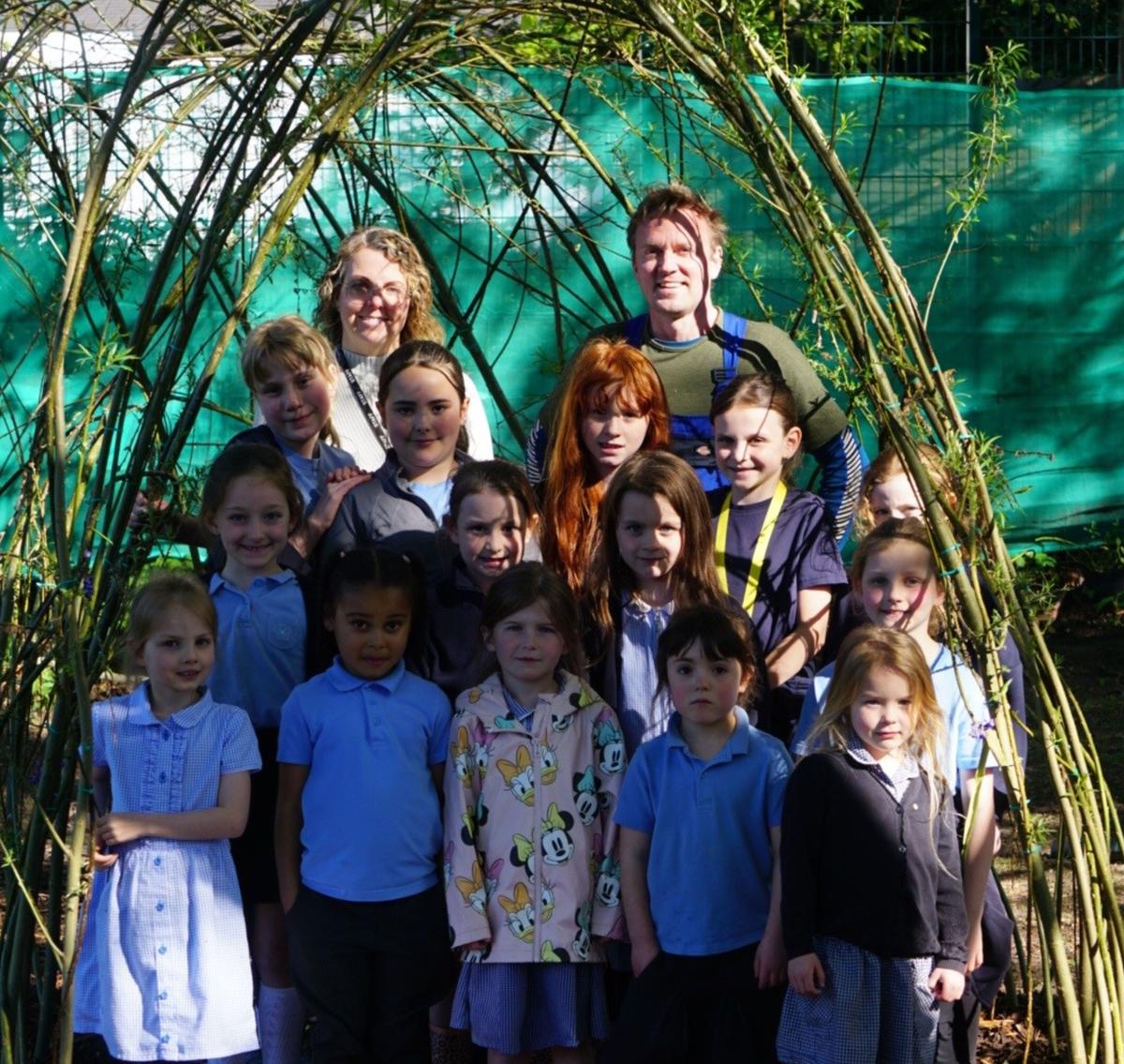 Living willow tunnel brings nature to life at Edwinstowe school