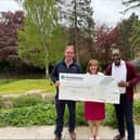 Councillor Leslie Ayoola was recently on-hand with Persimmon to present the cheque to the hospice.  