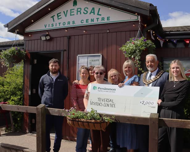 Chairman of Ashfield District Council Paul Grafton was recently on-hand with Persimmon to present the cheque