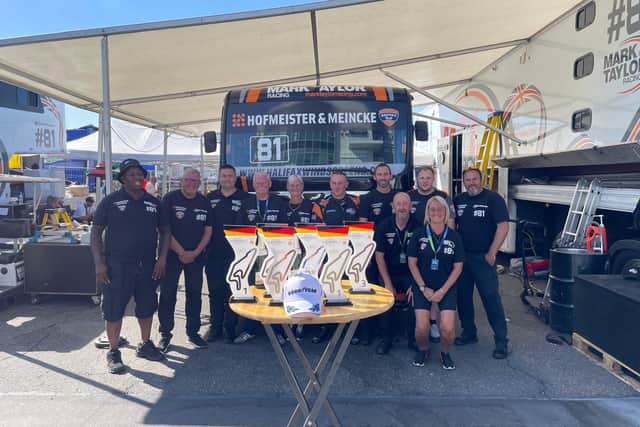 The Taylor’s truck sport team pose for a picture after the weekends racing at the Nurburgring.