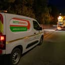 Via van at A38 during a night time repairs closure