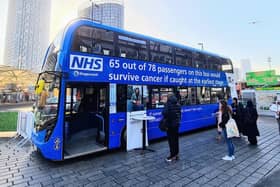 The NHS cancer awareness bus is touring the county.