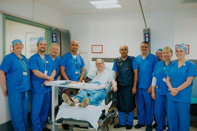 Sherwood Forest Hospitals Trust’s Cardiology team with patient Robert Lee