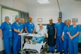 Sherwood Forest Hospitals Trust’s Cardiology team with patient Robert Lee