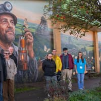 Bespoke mural celebrating area's mining heritage painted in Stanton Hill