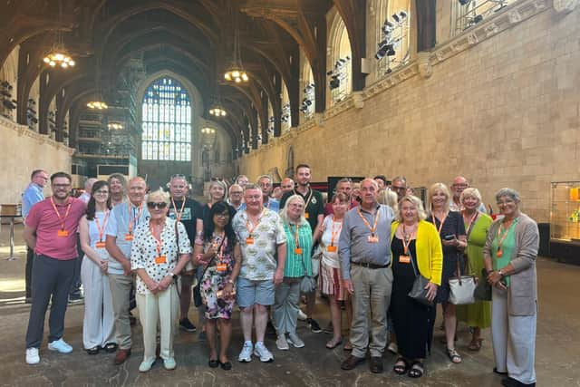A previous group of Mansfield constituents visiting Westminster Hall