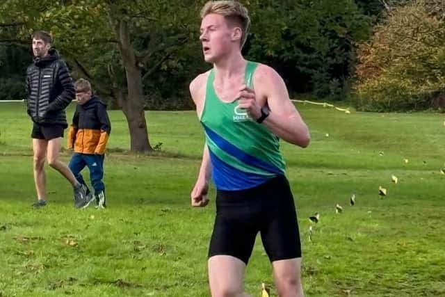 Fraser McAllister coming home to win the Under-18 Men’s race