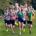 Evie Clifton leading the Under-16 Girls race.