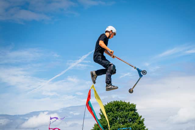 Spectacular stunts during a recent Extreme Wheels Roadshow