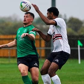 Action from Sleaford against Shirebrook.                 