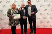 Justyna Majer, Bolsover District Council Community Rail Officer, Coun Duncan McGregor, former chair of Robin Hood Line Community Rail Partnership and Arron Johnson, Bolsover District Council Policy Officer pick up the Community Rail Award