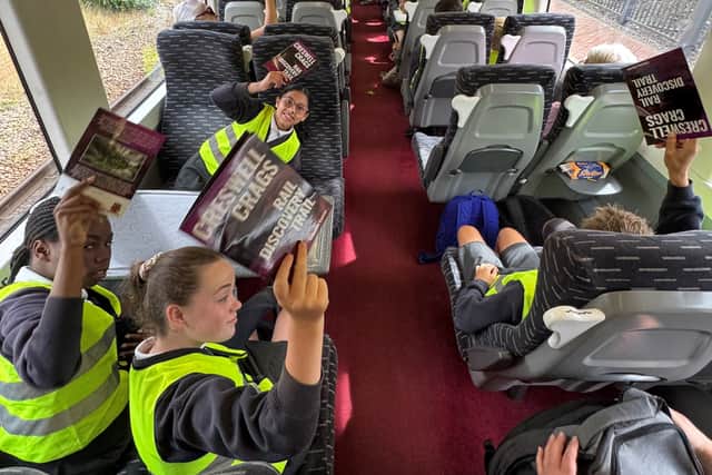 Youngsters taking part in a Rail Safe Friendly initiative that warns about the hidden dangers of the railway