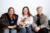 Left to right, Housing Allocations Officer Kerry Turner, tenant  Lauren Eldred and Coun Anne Callaghan.