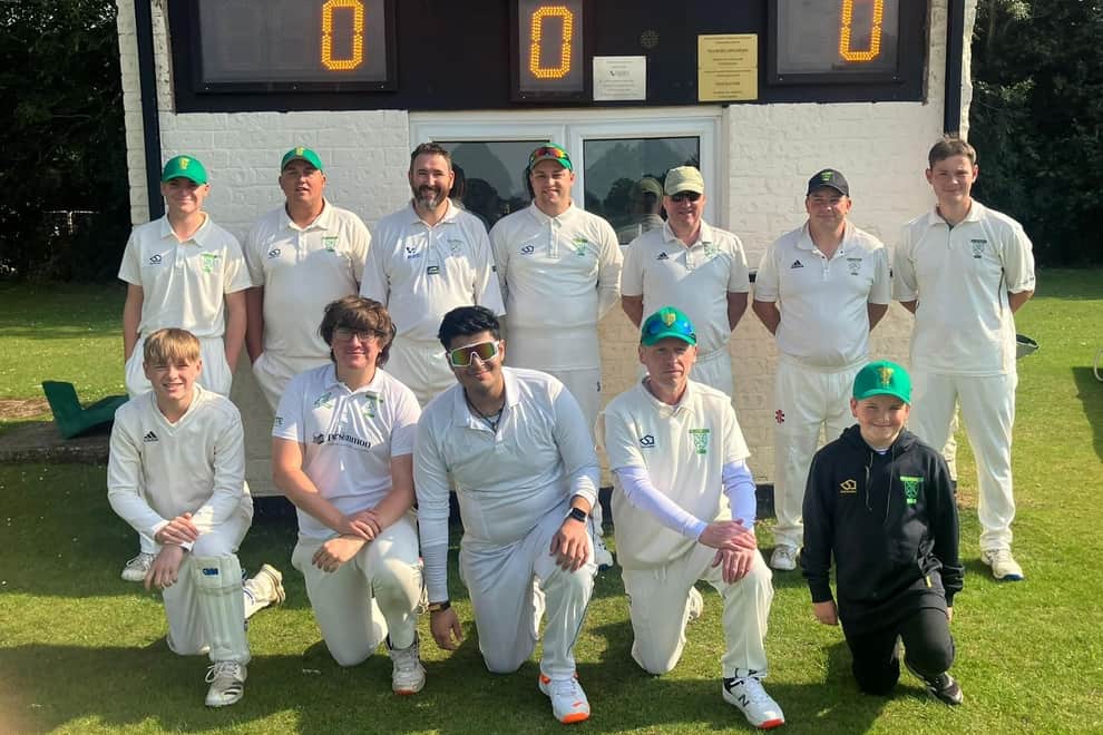 Members of a Glapwell Colliery Cricket Club side.