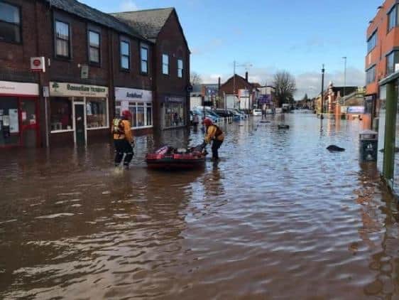 Worksop was hit badly by flooding.
