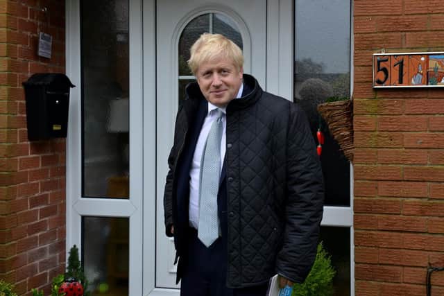 Boris Johnson campaigning in Mansfield.