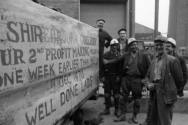 Miners at Shirebrook Colliery.