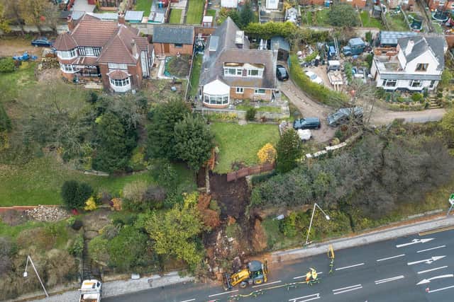 An aerial shot of the devastation. Image: SWNS.