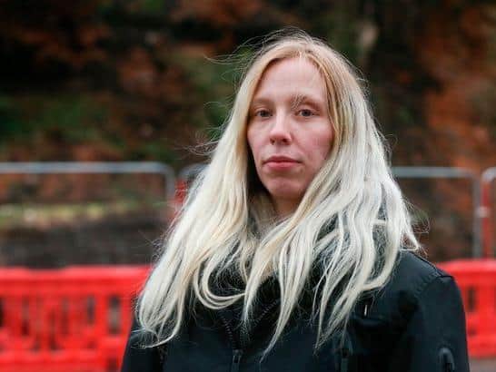 Lisa Riley, who is 35 weeks pregnant, was nearly struck by falling debris in the landslide. Picture: Nottingham Post/Joseph Raynor.