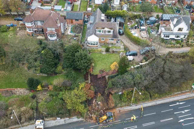 An aerial shot of the destruction. Image: SWNS.